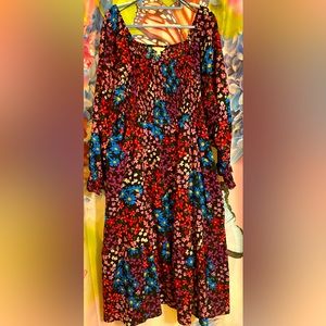 Floral 🌺Ruffled Colorful On/Off the Shoulder Dress